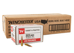 Winchester USA .223 Rem 55 Grain FMJ Ammo - 800 Round Case