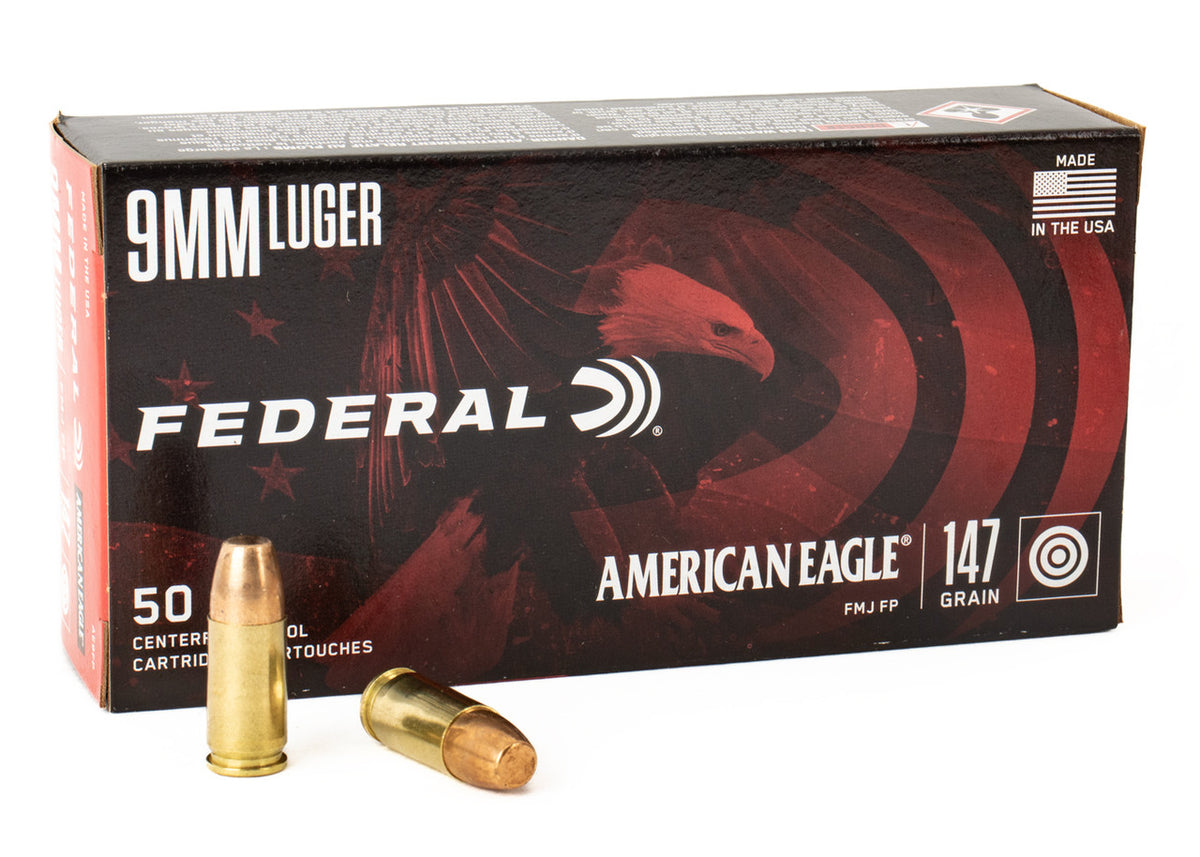Federal American Eagle 9mm Luger 147 Grain FMJ 1000rd Case