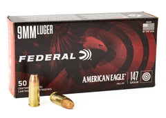 Federal American Eagle 9mm Luger 147 Grain FMJ 1000rd Case