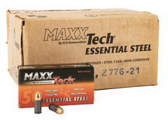 MaxxTech Steel Case Pistol 9mm 115gr FMJ 1000rd Case