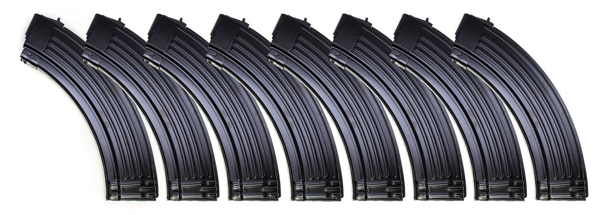Korean AK-47 7.62x39 40rd Blued Steel Magazine - 8 Pack