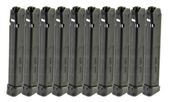 9mm 33rd Detachable Polymer Magazine for Glock 17,18,19,26 - 10 Pack