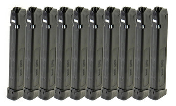 9mm 33rd Detachable Polymer Magazine for Glock 17,18,19,26 - 10 Pack