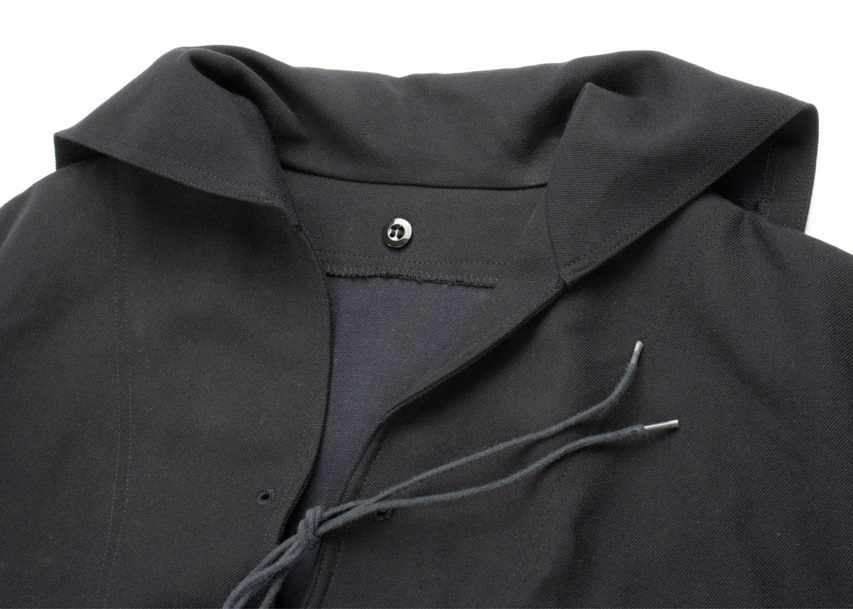 German Gabardine Dark Blue Navy Middy - Large