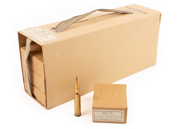 German WWII 8mm Mauser Brass Case / Steel Core FMJ - 300 Round