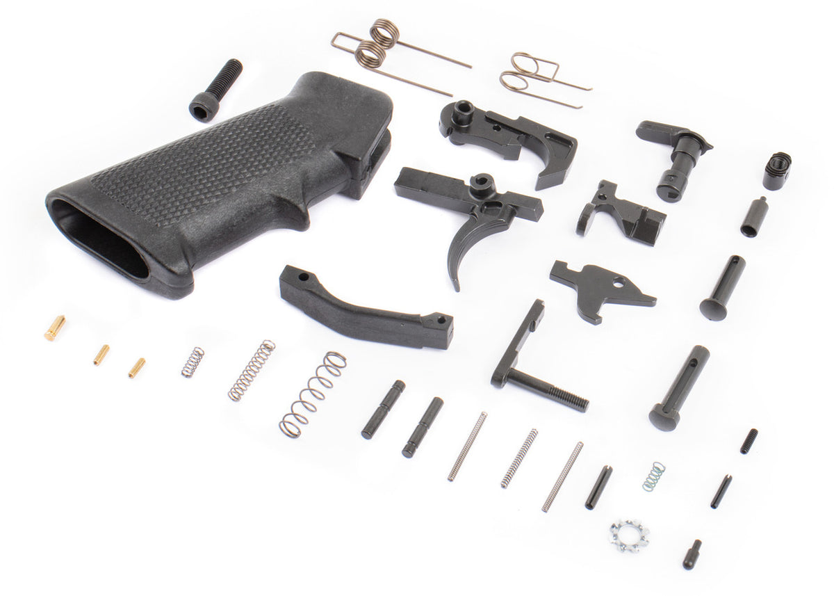 TacFire AR-15 Lower Parts Kit with A2 Grip - US Made