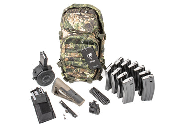 AR-15 Tactical Bundle / RWB Drum Mag / 10 Steel Mags / Assault Pack