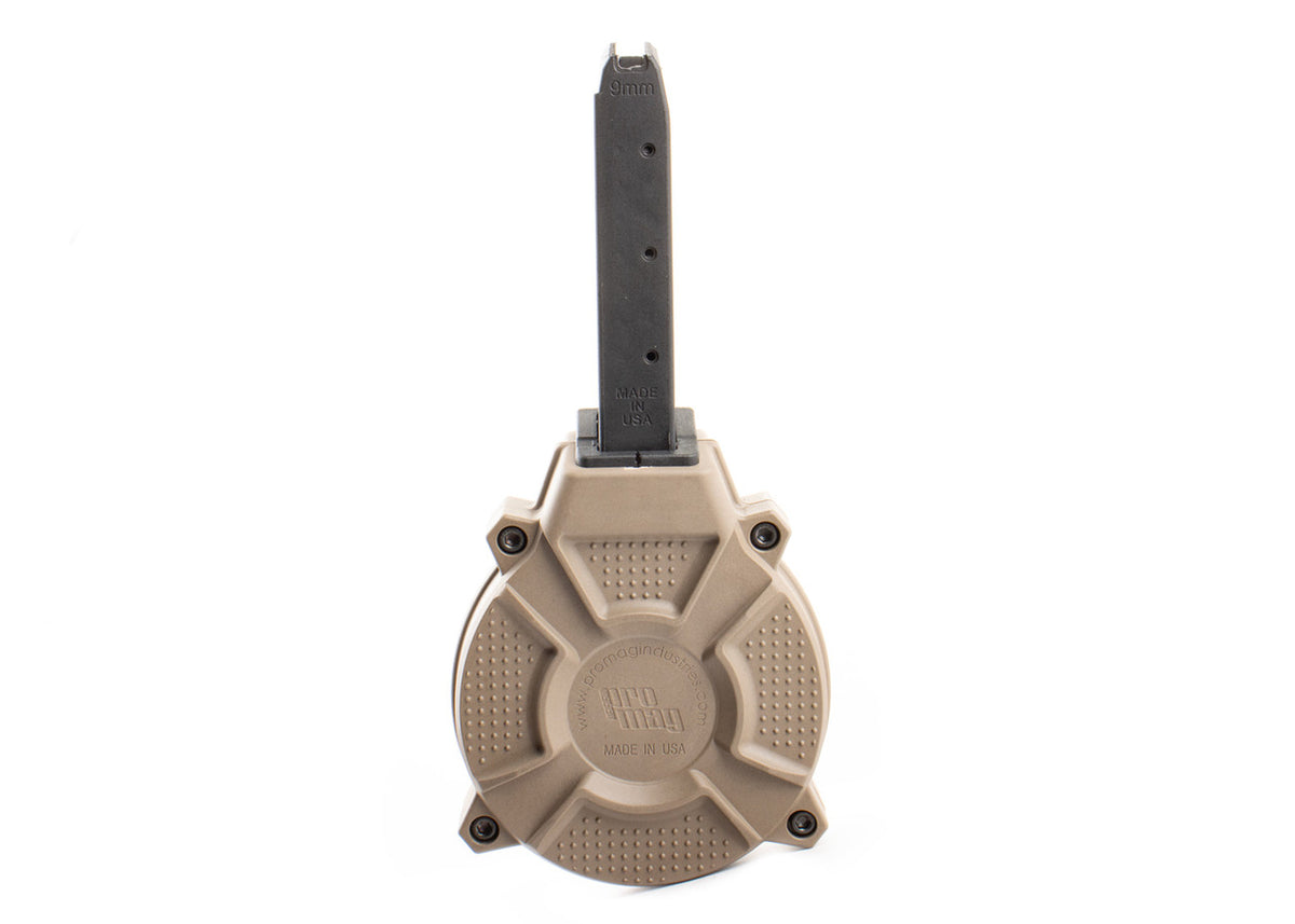 ProMag Glock 17/19 9mm 50rd Drum - Flat Dark Earth