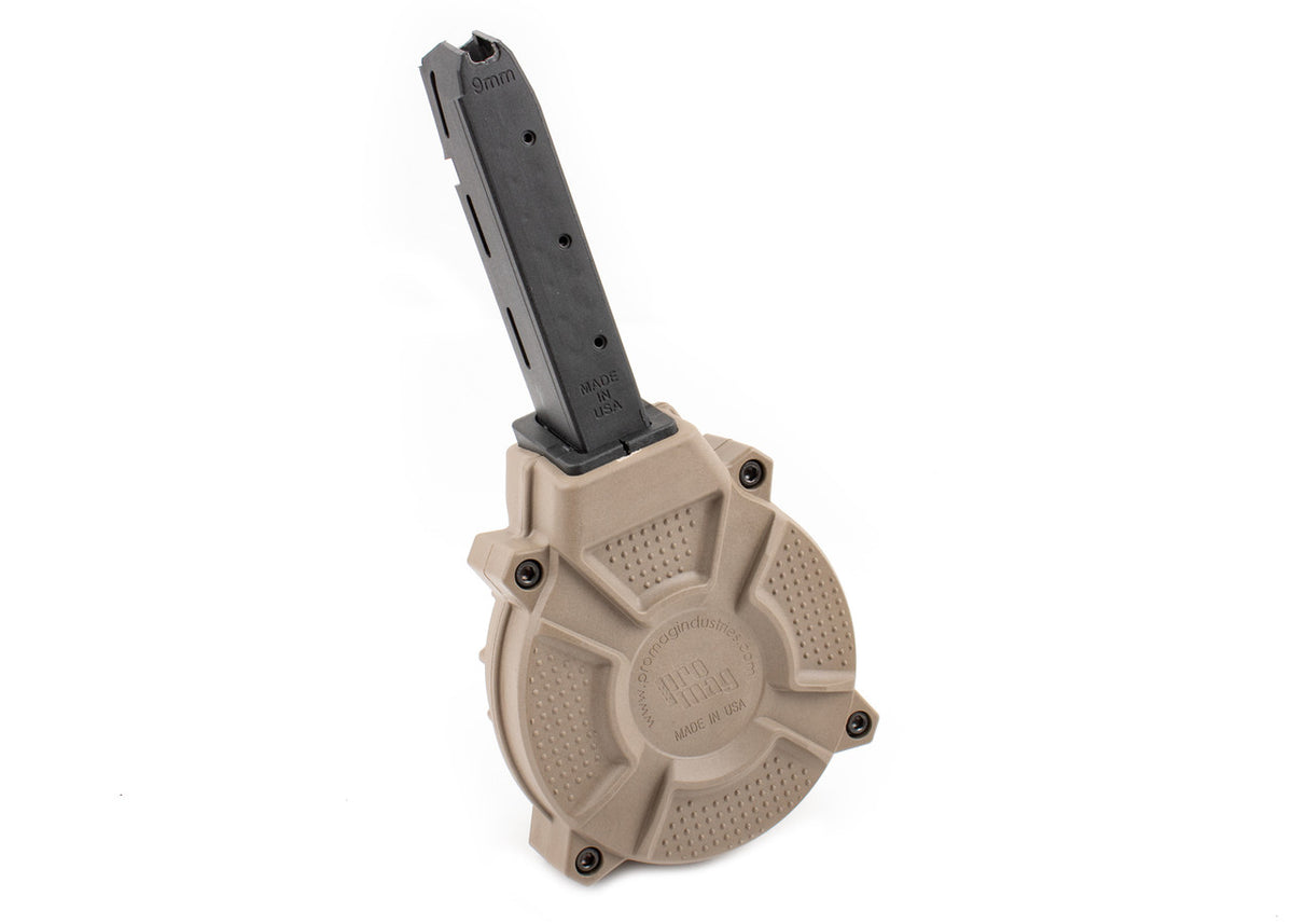 ProMag Glock 17/19 9mm 50rd Drum - Flat Dark Earth