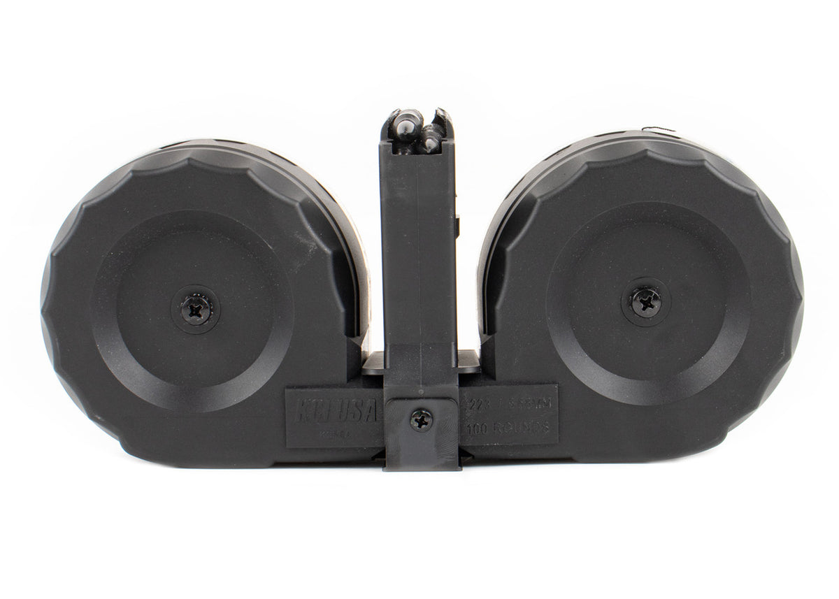 KCI USA AR-15 100rd Drum Magazine .223 / 5.56 - Steel Reinforced Feed Lips