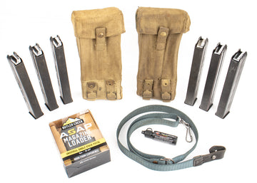 Spanish Star Z-70B Submachine Gun Bundle - 6x 30rd Magazines, 2x Mag Pouches, Canvas Sling, 9mm Loader & Bore Polish