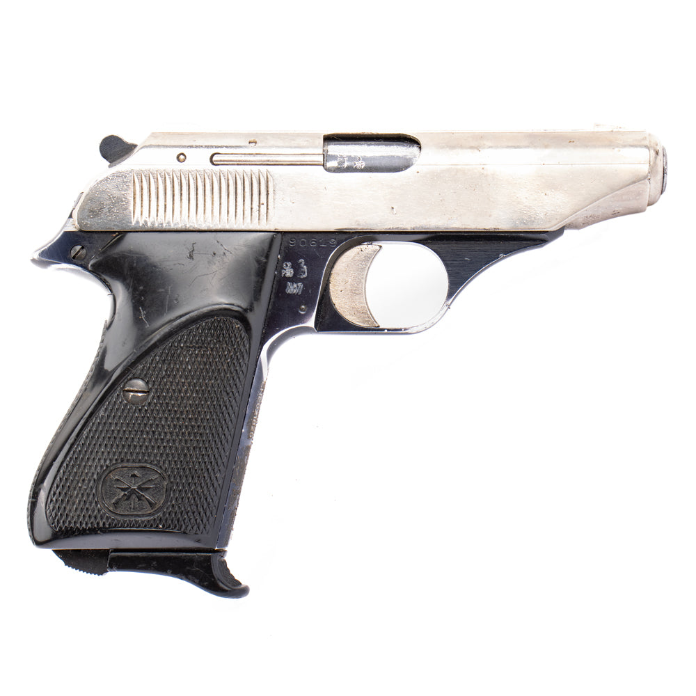 Bernardelli Model 60 (M60) .32 ACP 3.5" 8-Rd Semi-Auto Pistol - Nickel Plated - Good/Fair - C&R Eligible