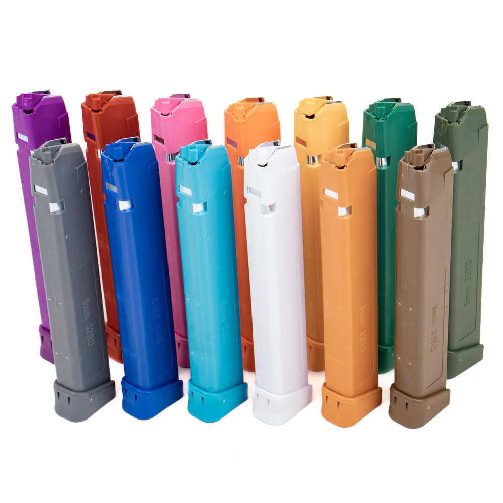IMG Glock-Compatible 9mm Luger 33-Rd Magazine Merchandiser Pack - 13-Piece Assorted Colors