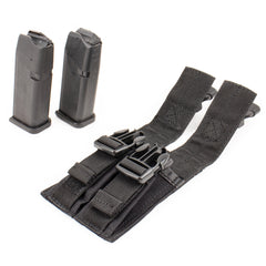 Glock 23 .40 S&W 13-Rd Factory Magazines, 2-Pack - Universal 2-Cell Pistol Mag Pouch - Used