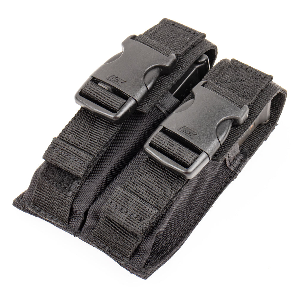 Glock 23 .40 S&W 13-Rd Factory Magazines, 2-Pack - Universal 2-Cell Pistol Mag Pouch - Used