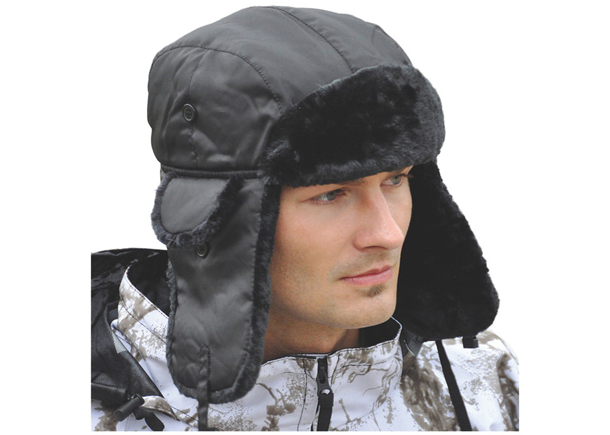 MIL-TEC® Black MA-1 Winter Pilot Hat - New - 3XL