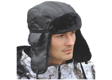 MIL-TEC® Black MA-1 Winter Pilot Hat - New - 3XL