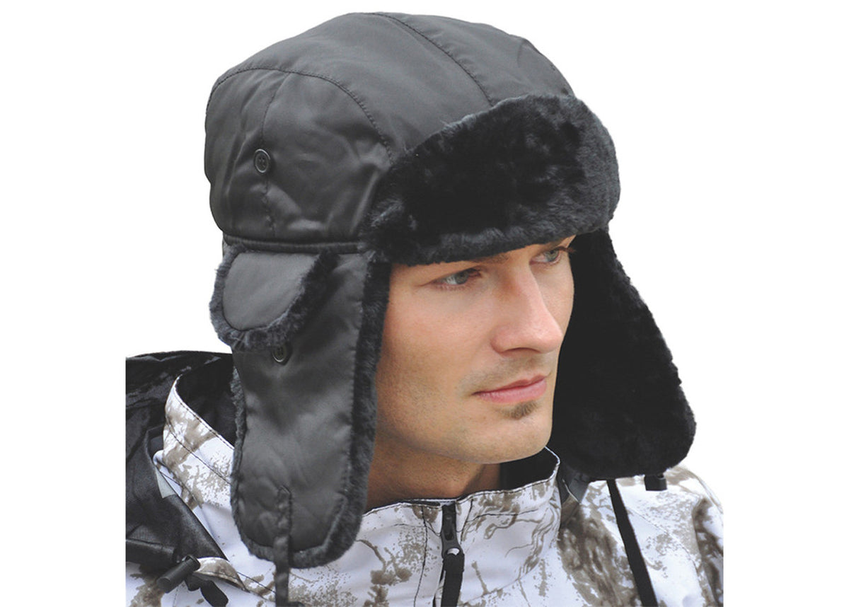 MIL-TEC® Black MA-1 Winter Pilot Hat - New -  2XL