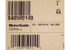 MotorGuide X5-105FW Foot Control Bow Mount Trolling Motor w/Sonar