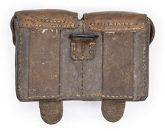Leather Mauser 2-Cell Ammo Pouch - Good Surplus Condition