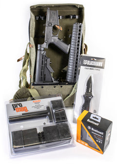 ET Arms PlumCrazy Gen II Complete Lower Receiver w/ M4 Buttstock - Includes RPG Backpack, Bushnell Binoculars, M4 Upper & Lower Handguard, Blackhawk Knife and AR-15 Receiver Vise Set