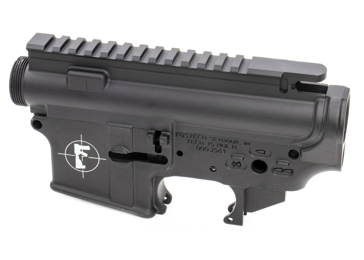 FosTecH Tech-15 Combo Stripped Lower and Upper Receiver Match Set (Black)