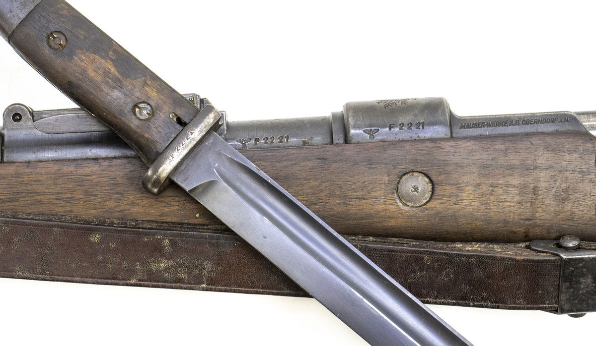 German Kar98k M937B 8mm WWII (Portuguese Contract) Mauser - Matching Bayonet and Serial Number F2221