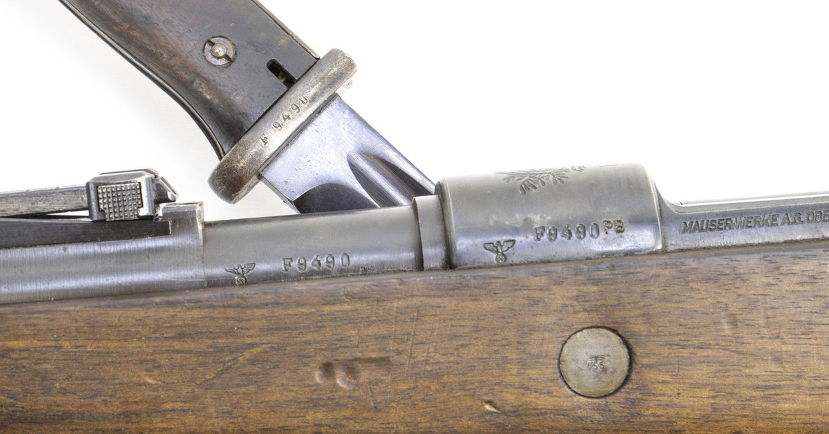 German Kar98k M937B 8mm WWII (Portuguese Contract) Mauser - Matching Bayonet and Serial Number F9490PB