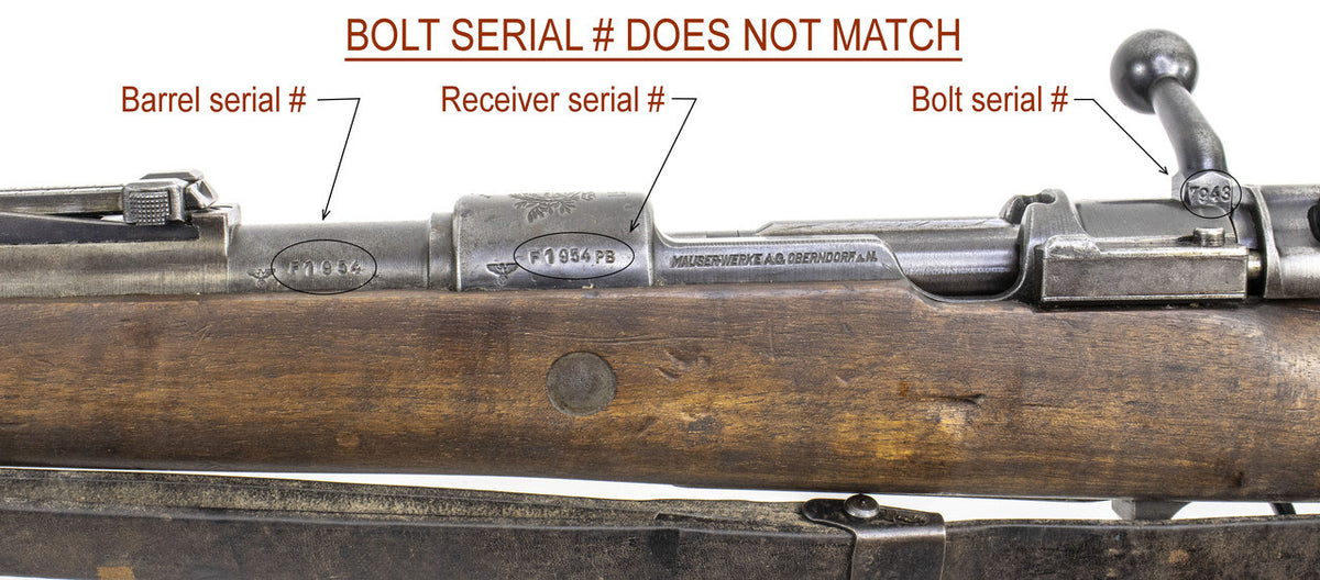 German-Portuguese K98 M937B Mauser Rifle - Historical 8mm Collector's Piece with Crest - Non-Matching Bolt