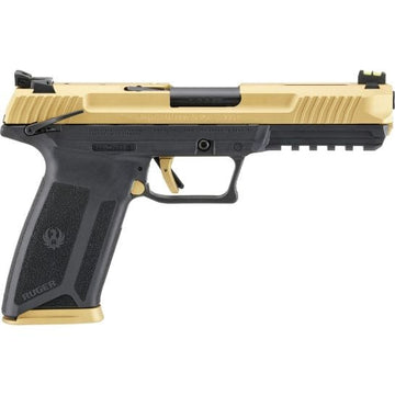Ruger 57 5.7x28mm 4.94" 20+1 Semi-Auto Pistol - Gold Cerakote Slide - New