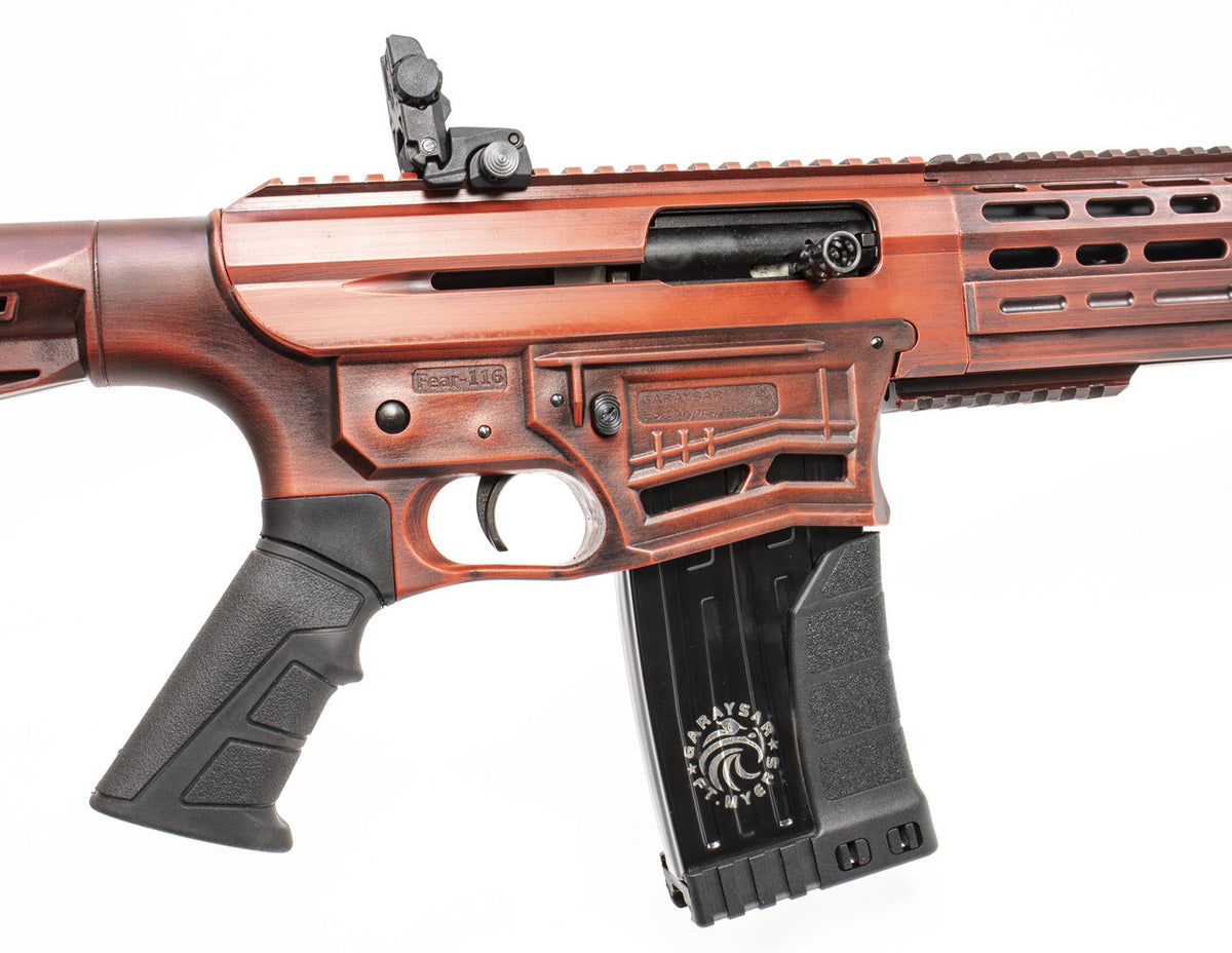 Garaysar FEAR116 12 Gauge Semi-Auto Magazine Fed Shotgun - Battle Worn Red