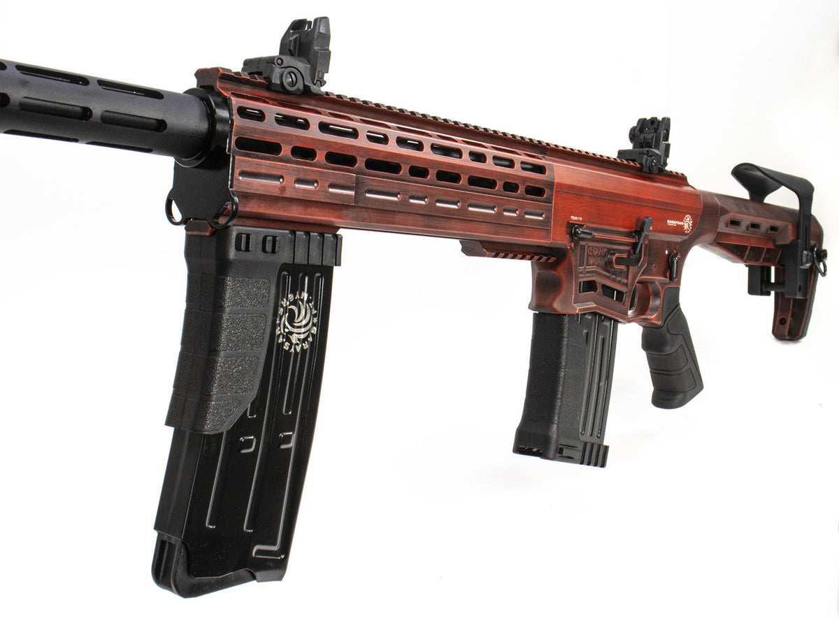 Garaysar FEAR116 12 Gauge Semi-Auto Magazine Fed Shotgun - Battle Worn Red