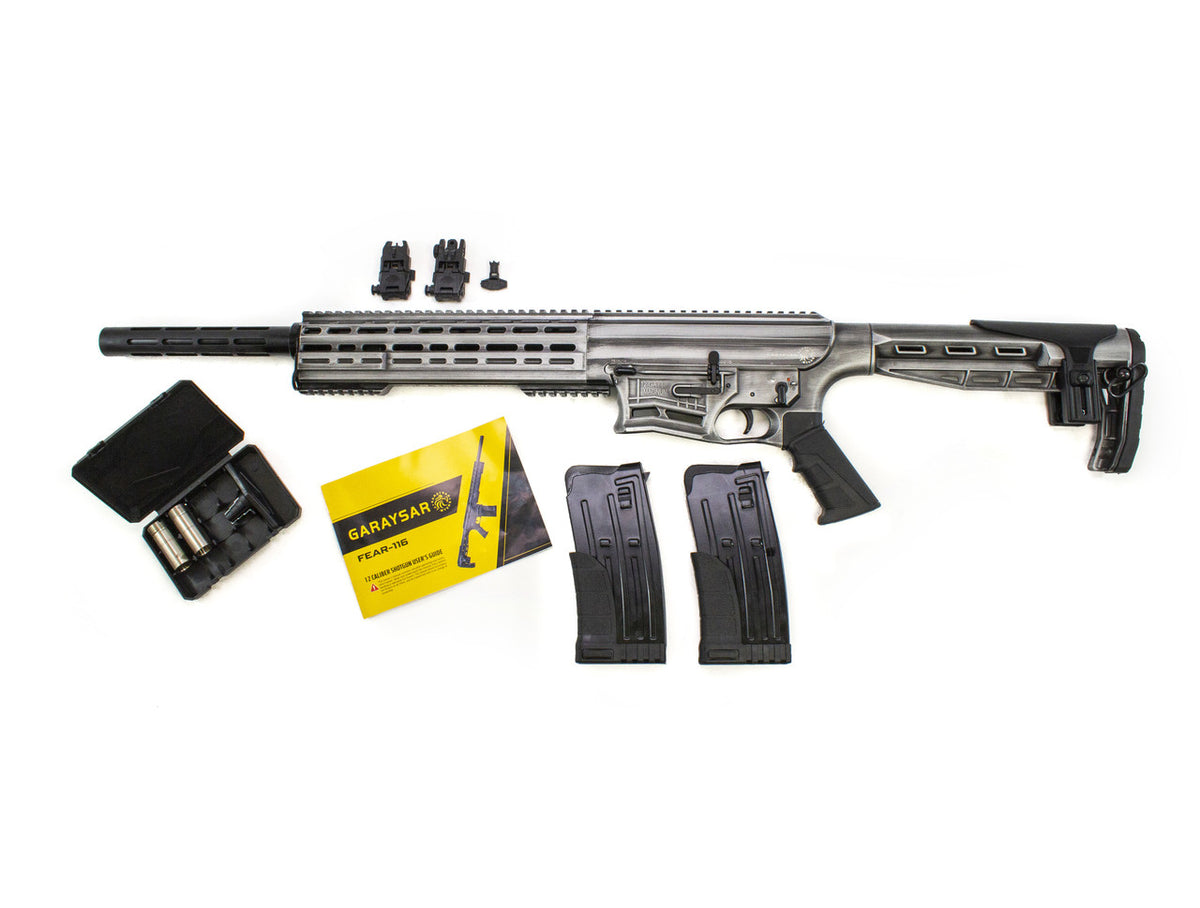 Garaysar FEAR116 12 Gauge Semi-Auto Magazine Fed Shotgun - Battle Worn Gray