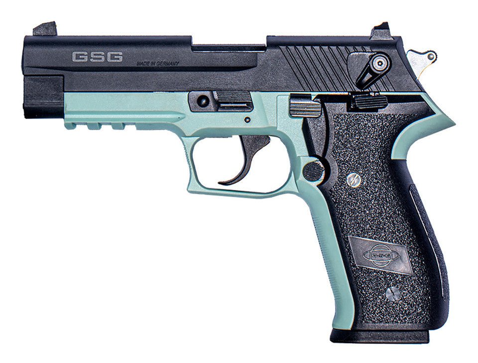 GSG FireFly 22 LR, 4" Barrel, Mint Frame, Black Slide/Grip, 10rd