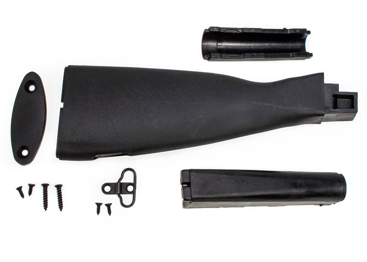US Made AK Black Polymer Stock Set - 3 Piece