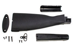 US Made AK Black Polymer Stock Set - 3 Piece