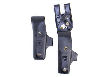 Sig P225/P6 Leather Swivel Holster with Spare Holster for Conventional Belt - Used: LEFT HANDED