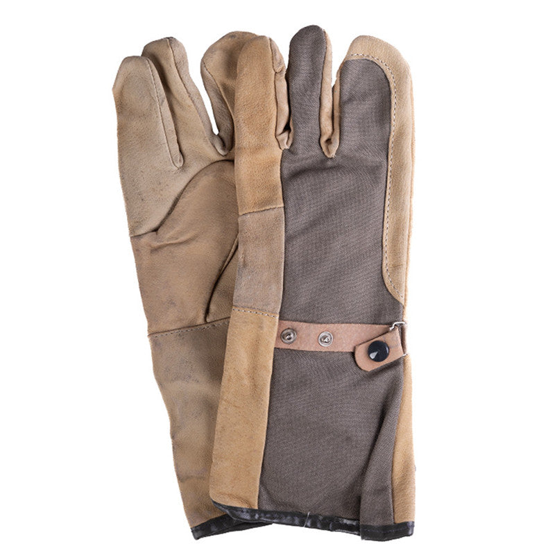 East German Two Tone Work Gloves - Used
