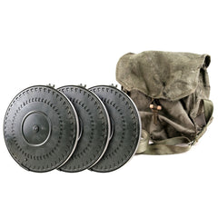 7.62x54mmR 47rd Drums and Pouch Package-Original Russian DP28