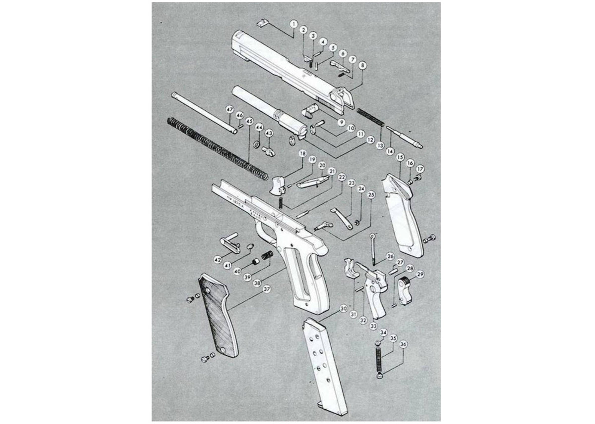 Bernardelli Model 60, 7.65mm/.32 cal. Parts kit - Excellent Condition