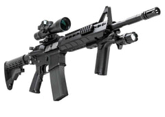 NcStar VISM Vertical Grip with Strobe Flashlight 250 Lumens LED 2 CR123A KeyMod Black