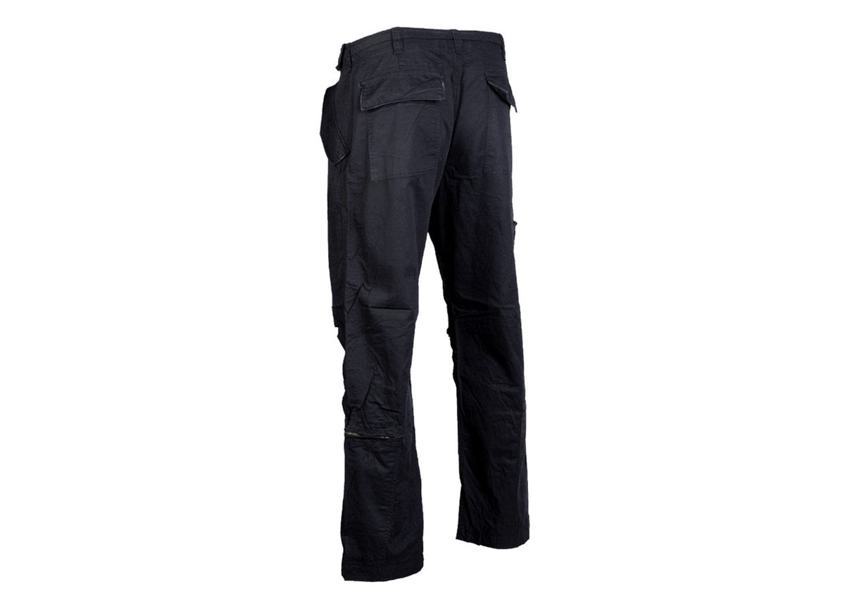 MIL-TEC Black Pre-Washed Cotton Pilot Cargo Pants