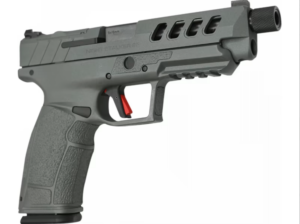 9mm 5.1" Hand Gun, Night Stalker, 18rd/20rd, Slide Lightning cut and Optic Cut RMR