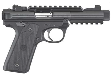 Ruger 40149 Mark IV 22/45 Tactical 22 LR 4.40 10+1 Blued Black Checkered Polymer Threaded Barrel