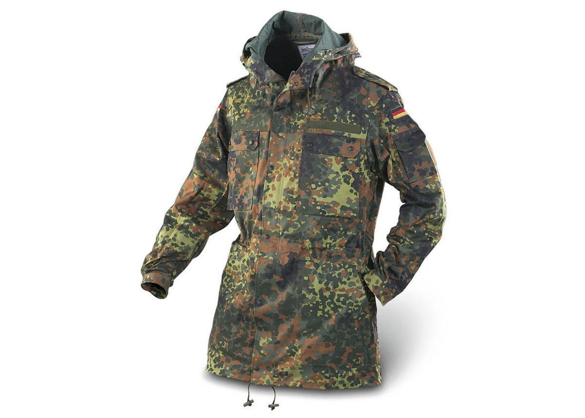 German Flecktarn Camo Hooded Parka - Medium - Used