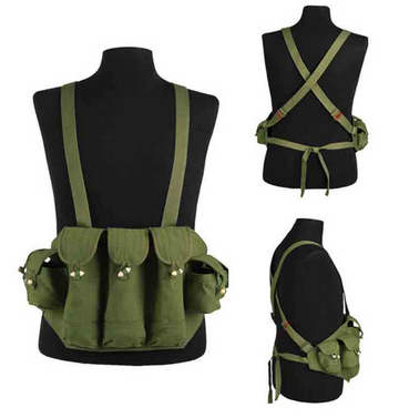 MIL-TEC® AK-47 OD Green 7-Pocket Chest Rig - New