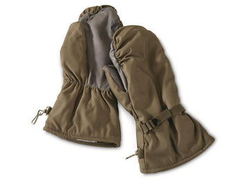 German OD Green Lined Mittens Used - Large