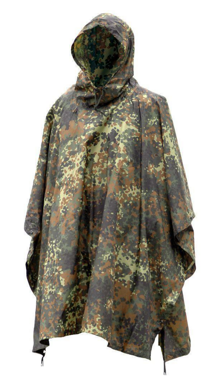 MIL-TEC® Flectarn Camo Ripstop Wet Weather Poncho - New