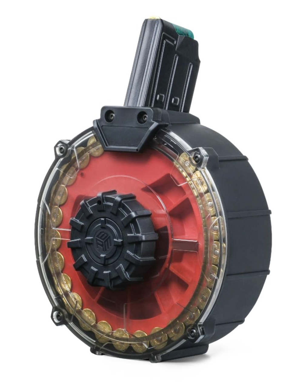 BLACK RIVER MFG 12 GAUGE SHOTGUN DRUM MAGAZINE - 30RD - Black/Red