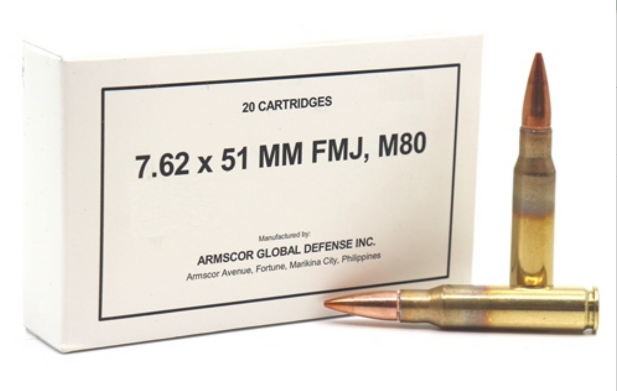 ARMSCOR AMMO 7.62X51 M80 147GR. FMJ 20RD BOX